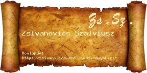Zsivanovics Szalviusz névjegykártya